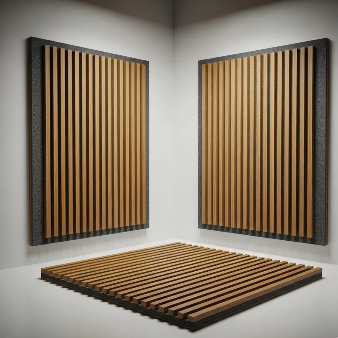 Wooden acoustic panels