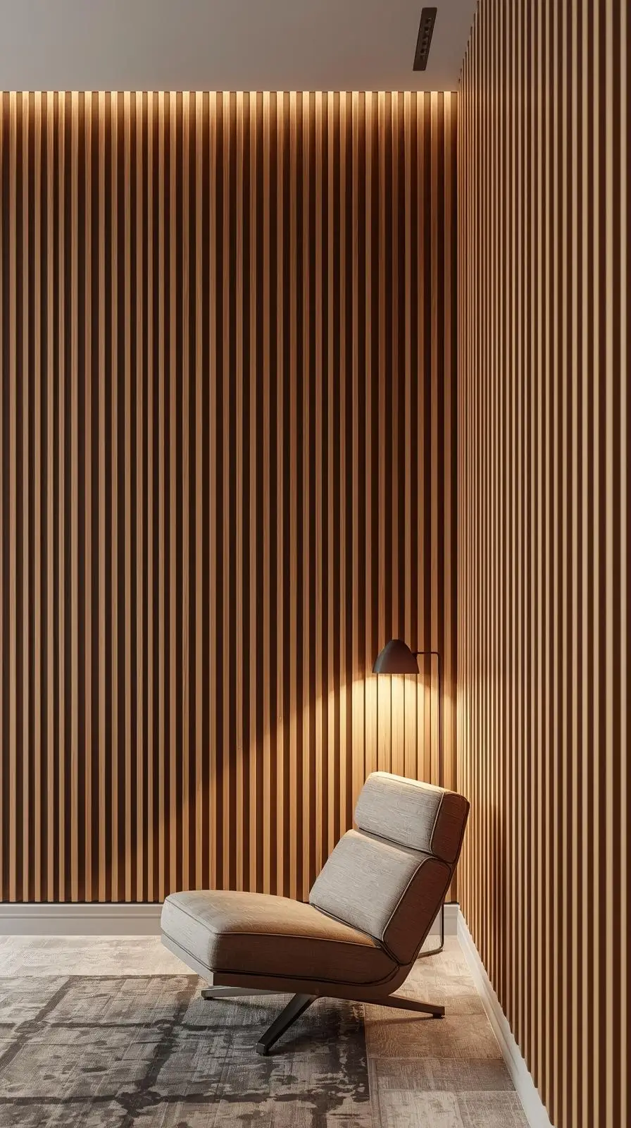 Modern room with Acoustic Groove Panels