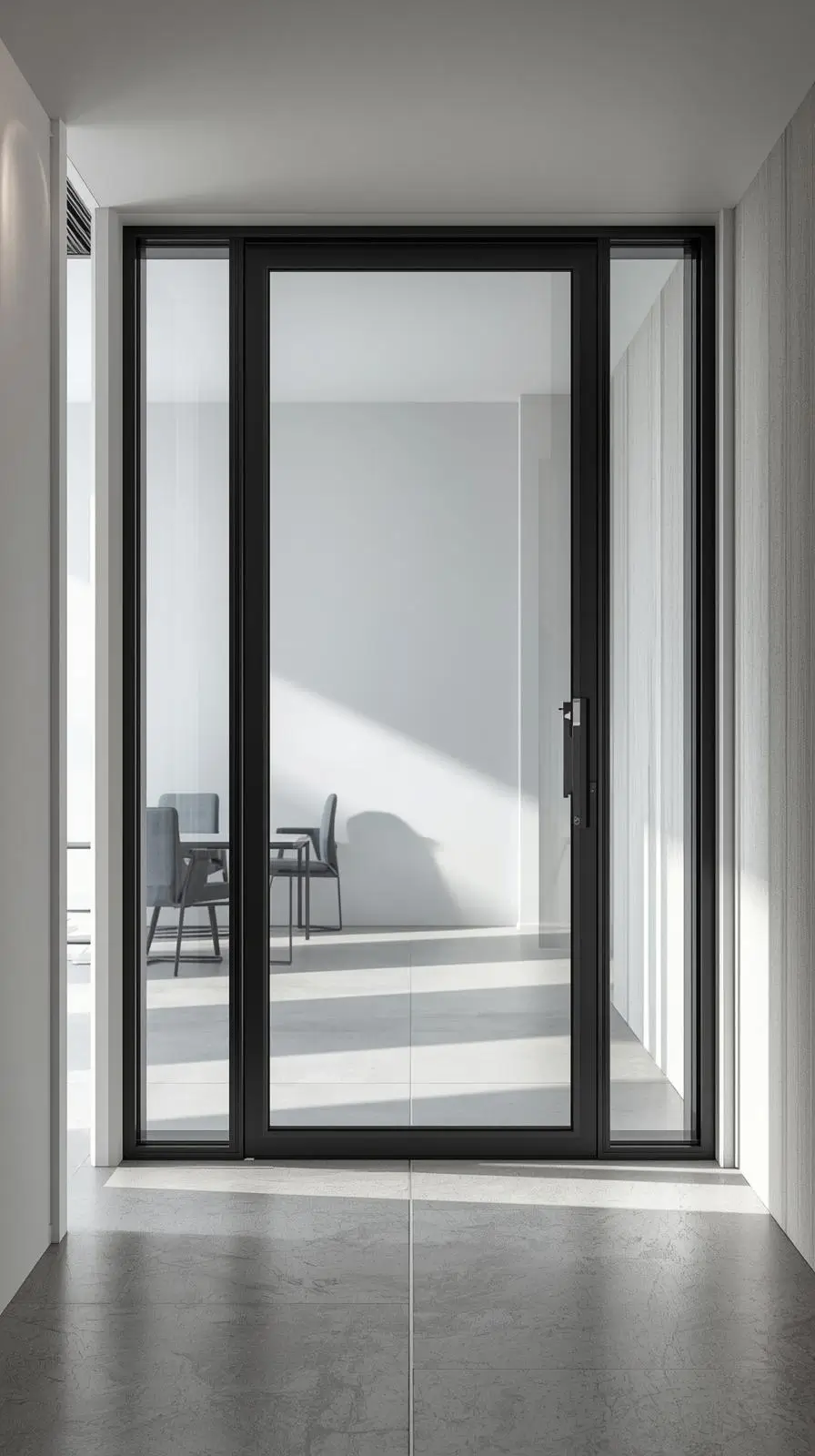 Stylish soundproof glass door