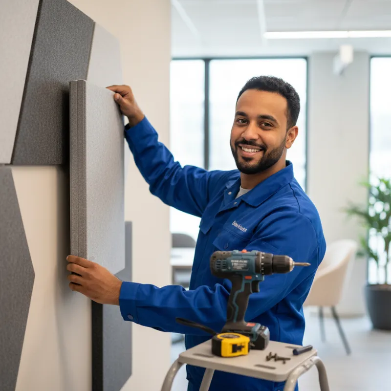 Acoustic Fabric Panel Installation